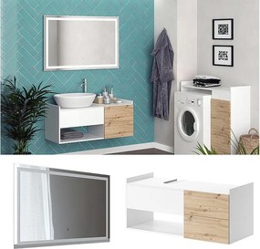 Zestaw mebli łazienkowych biały 105x43x45 alf