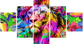 Obraz - obraz 3D lwa (125x70 cm)