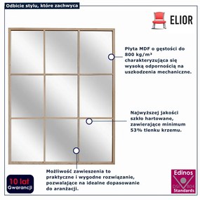 Wiszące lustro ze szprosami dąb N7-S20