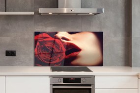 Panel nad Blat Kuchenny Kobieta z Różą w Ustach