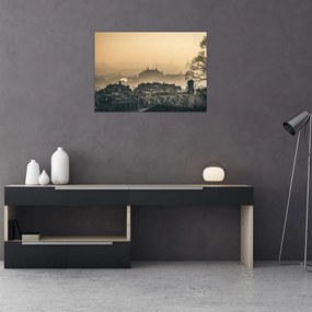 Obraz - Miasto pod mgłą (70x50 cm)