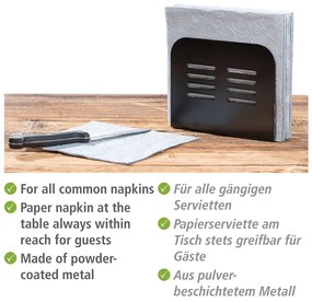 Metalowe stojaki na sztućce i serwetki zestaw 2 szt. Black Outdoor Kitchen Baco – Wenko