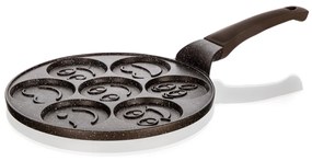 Banquet Patelnia do racuchów z powierzchnią nieprzywierającą Granite Brown Smile, 26 cm