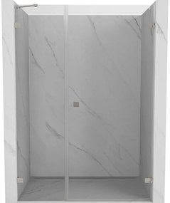 Mexen Lunar-B drzwi prysznicowe uchylne prawe 140 cm, transparent, nikiel szczotkowany - 832S-140-050-97-00-P