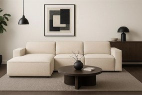 Narożnik modułowy Cursal A lewy – sofa narożna 284 x 166 cm, kremowy Raven 24, nowoczesny design