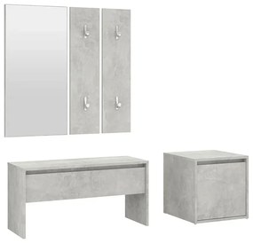 Minimalistyczny komplet mebli do przedpokoju beton R9-T79