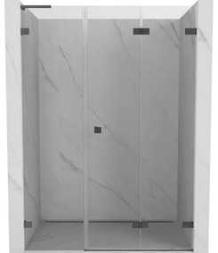 Mexen Lunar-F L drzwi prysznicowe składane prawe 115 cm, transparent, gun metal - 836SL-115-050-95-00-P