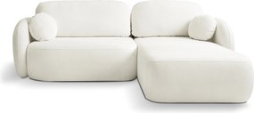 Masseno Narożnik AMICO z funkcją spania i pojemnikiem na pościel Narozniki L, Rozkładana sofa - Kremowy, SICURO 60
