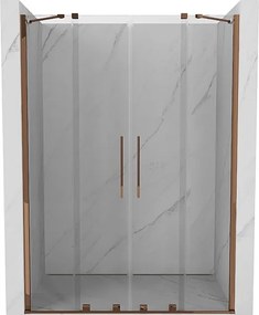 Mexen Velar Duo drzwi prysznicowe rozsuwane 160 cm, transparent, różowe złoto - 871-160-000-02-60