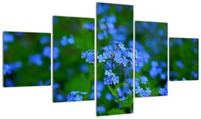 Obraz niebieskich kwiatów (125x70 cm)