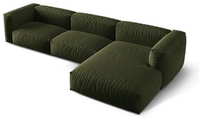 Zielony narożnik modułowy (prawostronny) Martina – Micadoni Home