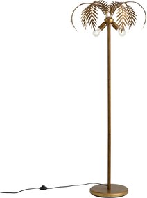 Lampa podłogowa w stylu vintage, złota, 156 cm, 2 punkty świetlne - Botanica