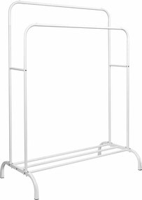 Minimalistyczny biały wieszak stojący na ubrania S3-S80