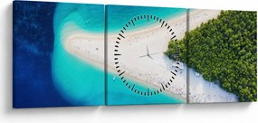 Obraz - Ostrav Hvar, Chorwacja (z zegarem) (90x30 cm)