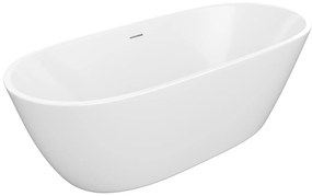 Wanna wolnostojąca biała - 217 l - Akryl - 180 x 75 x 57 cm - SAROFA