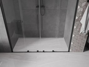 Mexen Velar Duo drzwi prysznicowe rozsuwane 170 cm, transparent, czarne - 871-170-000-02-70
