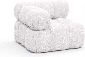 Moduł narożny, róg, do systemu modułowego, tkanina bukla Abriamo, Ecru, Selia