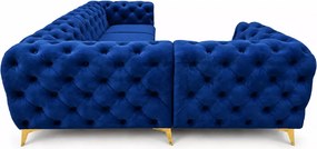 Narożnik pikowany Chesterfield Moet 202x262 cm glamour luksusowy do salonu