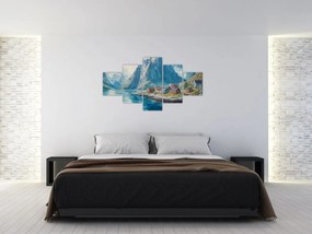 Obraz - Norweskie miasteczko (125x70 cm)