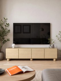 Szafka RTV Arlo 200 cm czterodrzwiowa - dąb vicenza