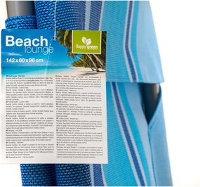 Happy Green Leżak plażowy niebieski, 142 x 60 x 96cm