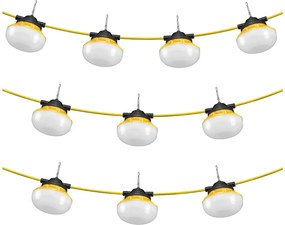 Girlanda Świetlna, SucceBuy Girlanda Świetlna Budowlana 30,5 m 100 W 10 000 lm Wodoodporna Łączona