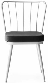 Zestaw krzeseł do jadalni Yildiz Anthracite and White, 2 szt.