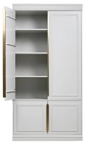Jasnoszara szafa z litego drewna sosnowego 110x215 cm Organize – BePureHome