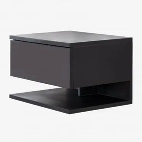 Nocna Szafka Wisząca Prostokątna 40x30 Cm Z Szufladą Griviza Czarna - Sklum