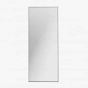 Aluminiowe Lustro Stojące 80x200 Cm Zastron Czarna - Sklum