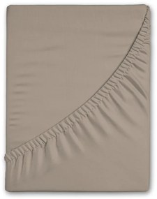 Brązowe flanelowe prześcieradło z gumką 90x200 cm – Good Morning