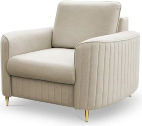 Fotel LAREN na stalowych nogach z oparciem i podłokietnikami w tkaninie CASTEL 03