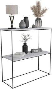 Konsola nowoczesna pod lustro beton + czarny  K3-B87
