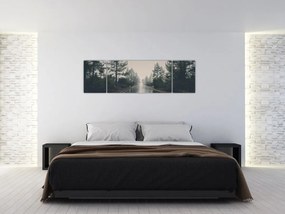 Obraz drogi w deszczu (170x50 cm)