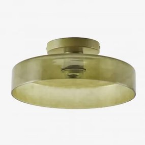 Szklana Lampa Sufitowa Do Łazienki Jaxal Verde Cactus & Ø35 Cm - Sklum