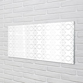 Panel szklany do Kuchni Zarys Wielokątów