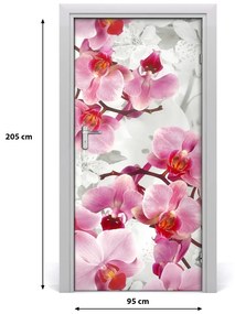 Okleina Naklejka fototapeta na drzwi Różowa orchidea