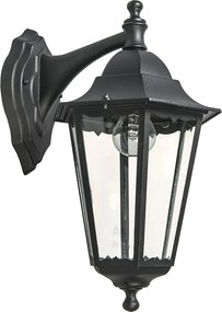 Klasyczny kinkiet zewnętrzny czarny IP44 - New Orleans down