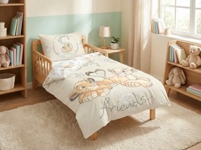 PrzytulneMieszkanie.pl PrzytulneMieszkanie.pl Bawełniana pościel do łóżeczka LION KING BF kremowa Rozmiar pościeli: 40 x 60 cm | 100 x 135 cm