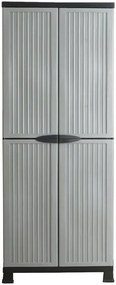 Szara dwudrzwiowa szafa gospodarcza A9-N05