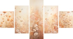 Obraz - Wzór dzikich kwiatów (125x70 cm)