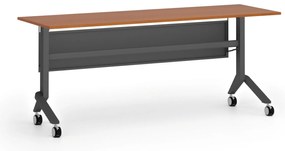 Mobilny stół PRIMO MOVE, 180x60 cm, czarna podstawa, czereśnia