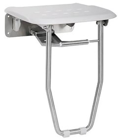 Siedzisko prysznicowe 35x43,3 cm srebrne/białe