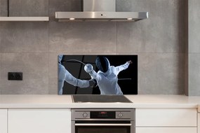 Szkło do Kuchni na Ścianę Drużyna w Białych Strojach