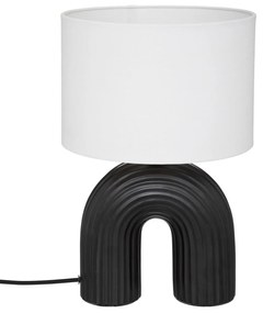 Lampa z abażurem Eidel i z ceramiczną podstawą, 40,5 cm