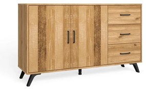 Niska komoda w dekorze dębu 136x81 cm Nordic – Marckeric