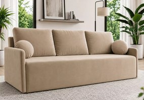 Kanapa Naxo rozkładana z funkcją spania i pojemnikiem – sofa 3-osobowa do salonu 208 cm