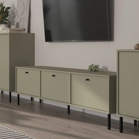 Szafka RTV stojąca TORINO 180 cm do Salonu pod Telewizor - Odcienie zieleni
