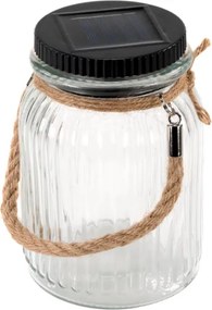 Szklana lampa solarna LED na balkon i taras, 15,5 cm