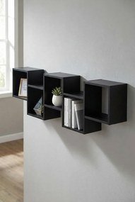 Czarna minimalistyczna półka ścienna H1-T03